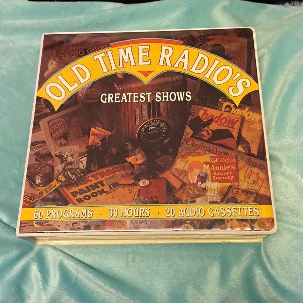 Old Time Radio’s “Greatest Shows” 20 Audio Cassettes, 30 hours of listening.